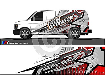 Car livery Graphic vector. abstract racing shape design for vehicle vinyl wrap background Stock Photo