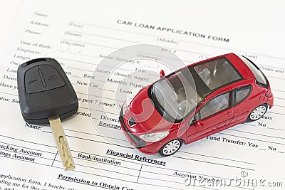 Car loan application form Stock Photo