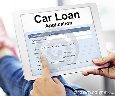 Car Loan Finance Application Money Concept Stock Photo