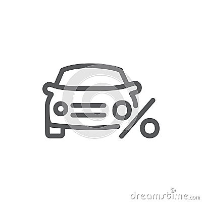 Car loan icon on white Vector Illustration