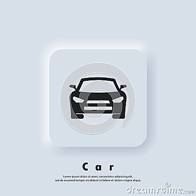 Car logo. Automobile logo. Car icon. Machine icons. Vector. UI icon. Neumorphic UI UX white user interface web button. Neumorphism Vector Illustration