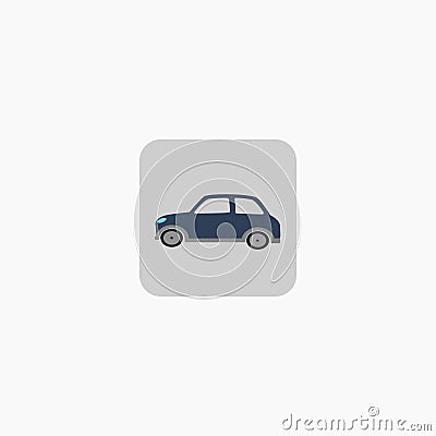 Car. Logo. Icon. Small car. Vector illustration. EPS 10 Stock Photo