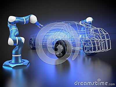 Car manufacturing is in progress Stock Photo