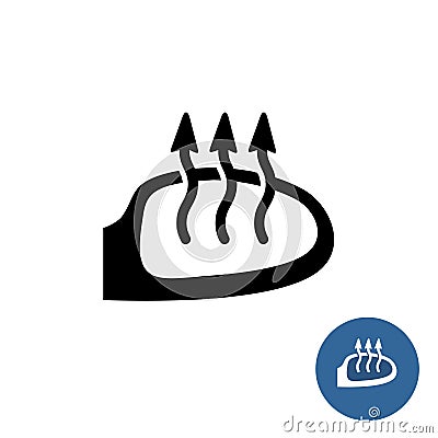 Car mirror heat icon Vector Illustration