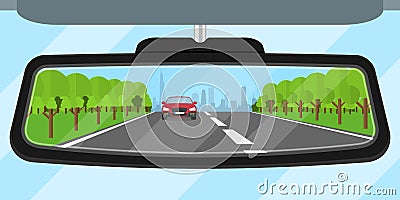 Car mirror Vector Illustration