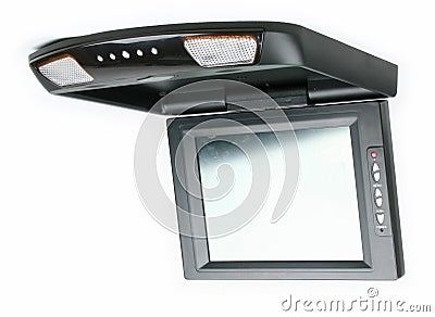 Car monitor and dvd player Stock Photo