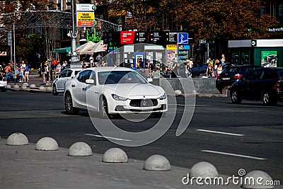 Car in motion Editorial Stock Photo