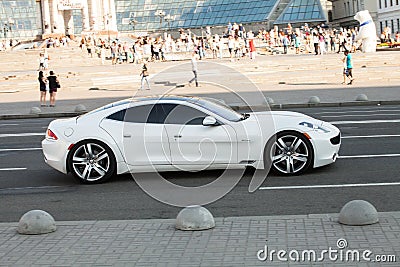 Car in motion Editorial Stock Photo