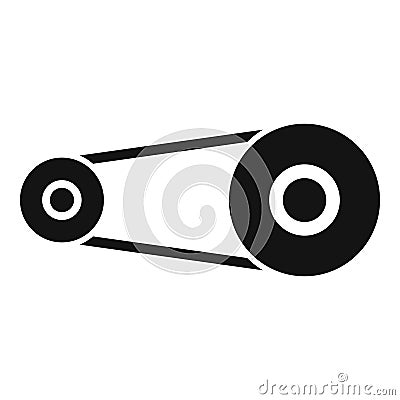 Car motor belt icon simple vector. Engine spare Stock Photo