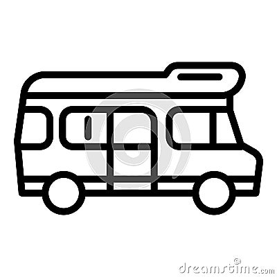 Car motorhome icon, outline style Vector Illustration