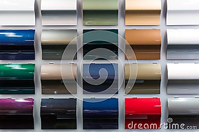 Car paint samples Stock Photo