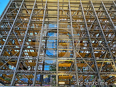 A car parking elevator lift garage Editorial Stock Photo