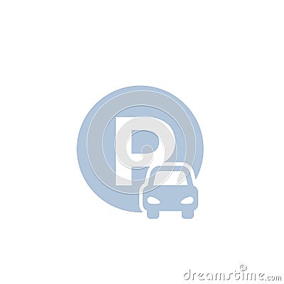 Car parking icon Vector Illustration