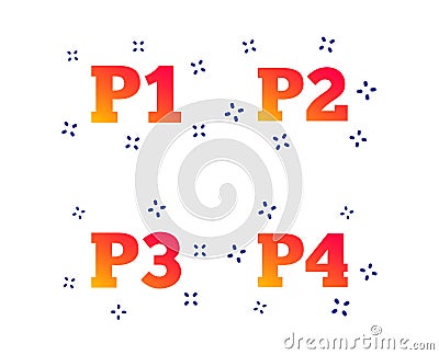 Car parking icons. First and second floor sign. Vector Vector Illustration