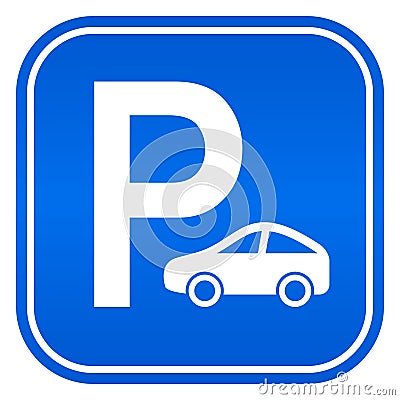 Car parking sign Vector Illustration