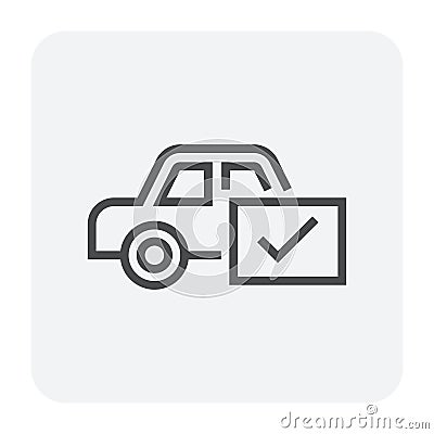 Car test icon Vector Illustration