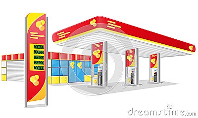 Car petrol station vector illustration Vector Illustration