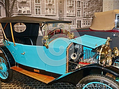 Car `Peugeot 172 BC Quadrilette`, 1924, 4-cylinder, 11 HP, France. In 1923, type 172 came up as successor to the first Quadrilette Editorial Stock Photo
