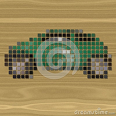 Car pixelated image generated texture Stock Photo