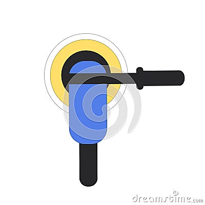 Car polisher machine. Repair auto equipment. Remove scratch on vehicle isolated on white background. Vector illustration of Vector Illustration