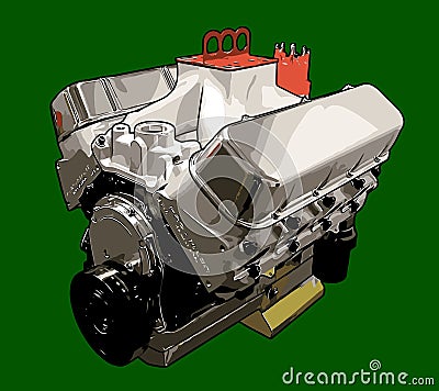 car racing engine Vector Illustration