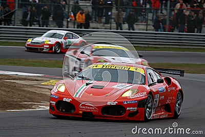 Car Racing(Ferrari F430,FIA GT) Editorial Stock Photo