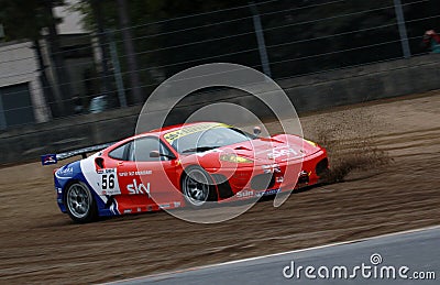 Car Racing(Ferrari F430,FIA GT) Editorial Stock Photo