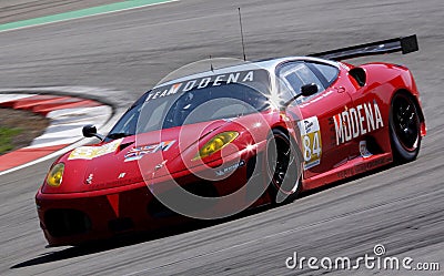 Car Racing(Ferrari F430 GT,Le Mans Series) Editorial Stock Photo