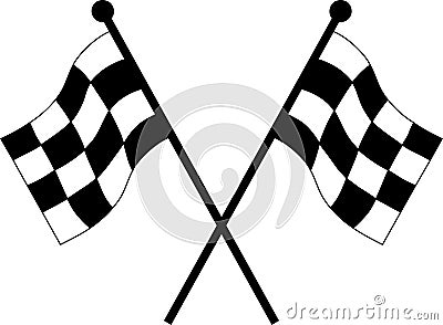 car racing flags Vector Illustration