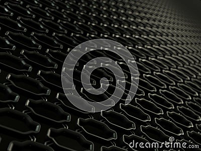 Car radiator grille close-up background texture Cartoon Illustration