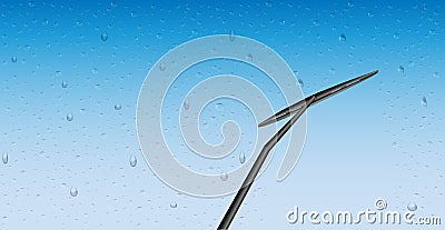 Car rain wiper vector Vector Illustration