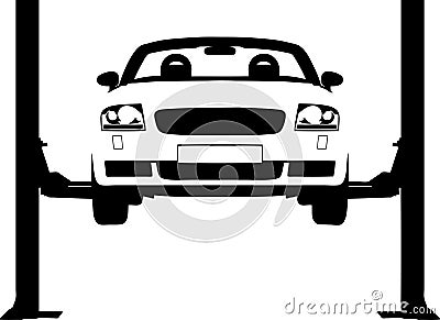 Car ramp Vector Illustration