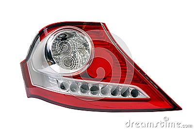 car rear headlight isolated on white Stock Photo