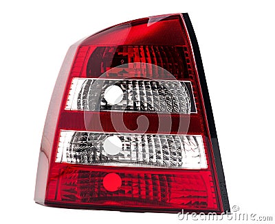 car rear headlight isolated on white Stock Photo