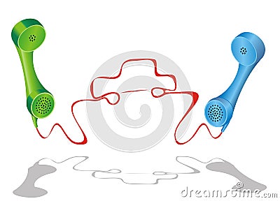 Car rental and car recovery Vector Illustration