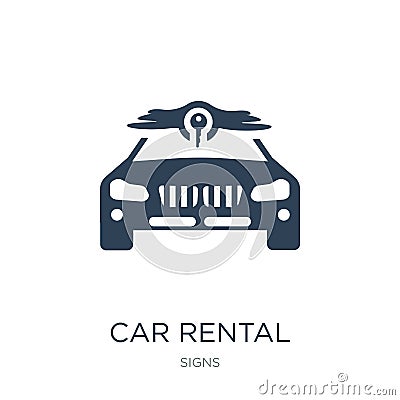 car rental icon in trendy design style. car rental icon isolated on white background. car rental vector icon simple and modern Vector Illustration