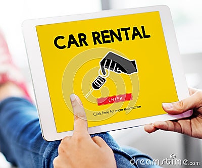 Car Rental Used Car Transportation Vehicle Concept Stock Photo