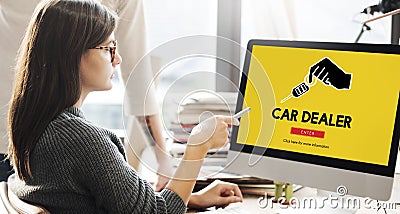 Car Rental Used Car Transportation Vehicle Concept Stock Photo