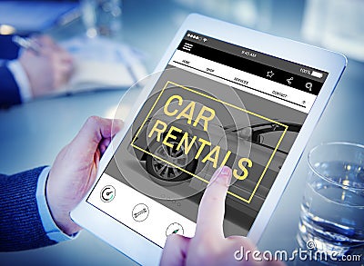 Car Rentals Rental Enterprise Roadtrip Transportation Concept Stock Photo