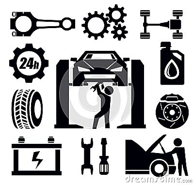 Car repair icon Vector Illustration