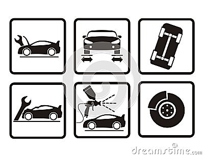 Car repair icons Vector Illustration