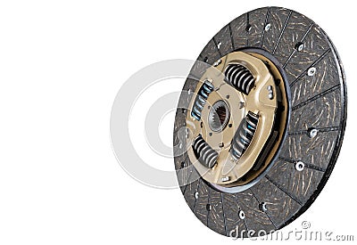 Car repair kit clutch manual gearbox isolated on a white background. Car and truck clutch disk. Sport clutch. Composite clutch dis Stock Photo