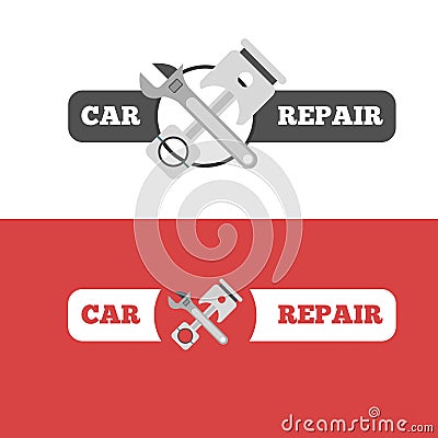 Car repair service branding Stock Photo