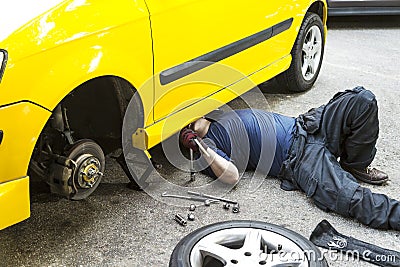 Car Repairing Stock Photo