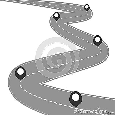 Car road street highway Vector Illustration