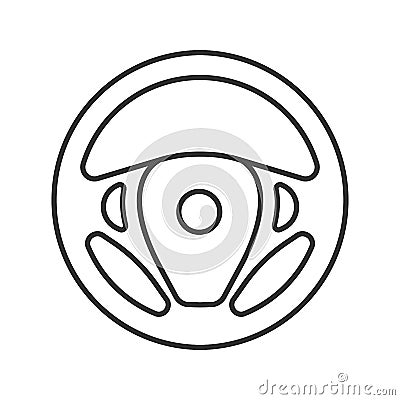 Car rudder linear icon Vector Illustration