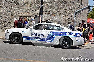 Car of Service de police de la Ville de Montreal Editorial Stock Photo