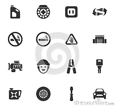 Car service icon set Vector Illustration