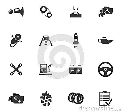 Car service icon set Vector Illustration