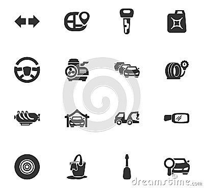 Car service icon set Vector Illustration